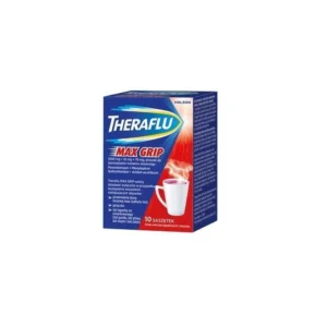 Theraflu Max Grip Pulver für Lösung 1g + 70mg + 10mg, 10 Tütchen